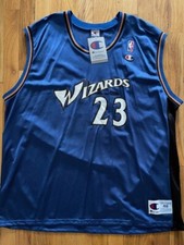 Michael Jordan Washington Wizards Champion Blue Jersey Mens XL Free Shipping