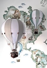 Hot Air Balloon Decor Nursery Boho Hanging Kids Decoration, Small/Medium/Large