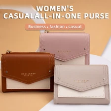 Women's Small Wallet Bifold Leather Purse Credit Card Holder Mini Purse Bag Gift