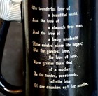 12 oz -6-1/2" VIP Black Beer Stein, Poem end "love of one drunken sot for anothe — photo 3