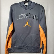 Jordan Hoodie Sweatshirt Youth's XL 13-15 yrs Grey Pullover Therma Fit LS