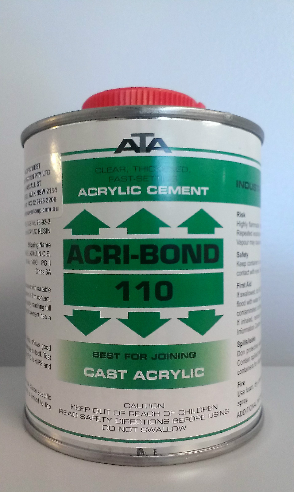 ACRIBOND 110 Acrylic Cement Adhesive Glue 500ml for Polycarb, HIPS
