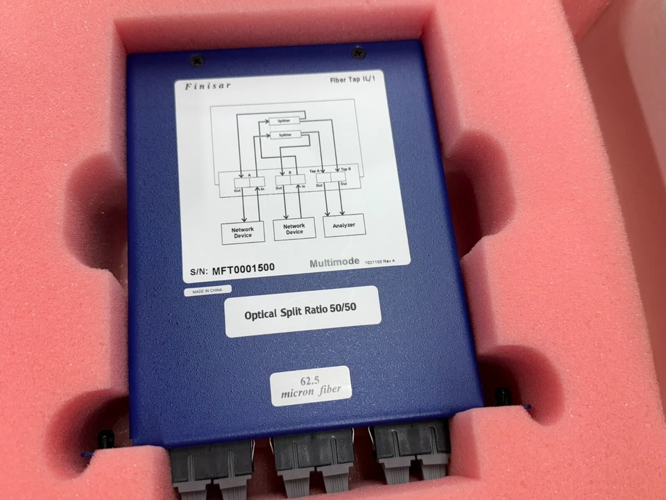 Finisar Multi Mode Fiber Optic Tap IL/1 Optical Split Ratio 50/50 CT1011-021 - Image 2 of 4