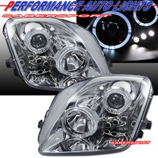 Set Of Pair Projector Headlights W Halo Rims For 1997-2001 Honda Prelude