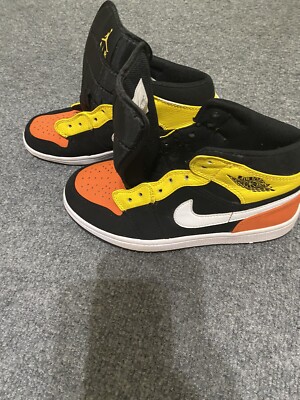 Nike Air Jordan 1 Retro SE Black Orange Amarillo Yellow Raygun 852542-088 Sz 6.5 | eBay