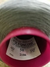 1-CONE /2186 STEEL(GRY)Sewing "Threads USA / POLYESTER-ONCORE" 50 / 6000 / T-40