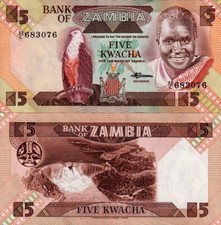 ZAMBIA - 5 Kwacha 1986 FDS - UNC