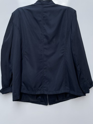 MONA Ladies Lightweight Jacket With Stud & Zip Detail Size 18/20 Dark Navy Blue - Picture 6 of 6