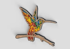 LP01 - HUMMINGBIRD ON A BRANCH - 3D PRINT STL - BAMBU STUDIO 3MF