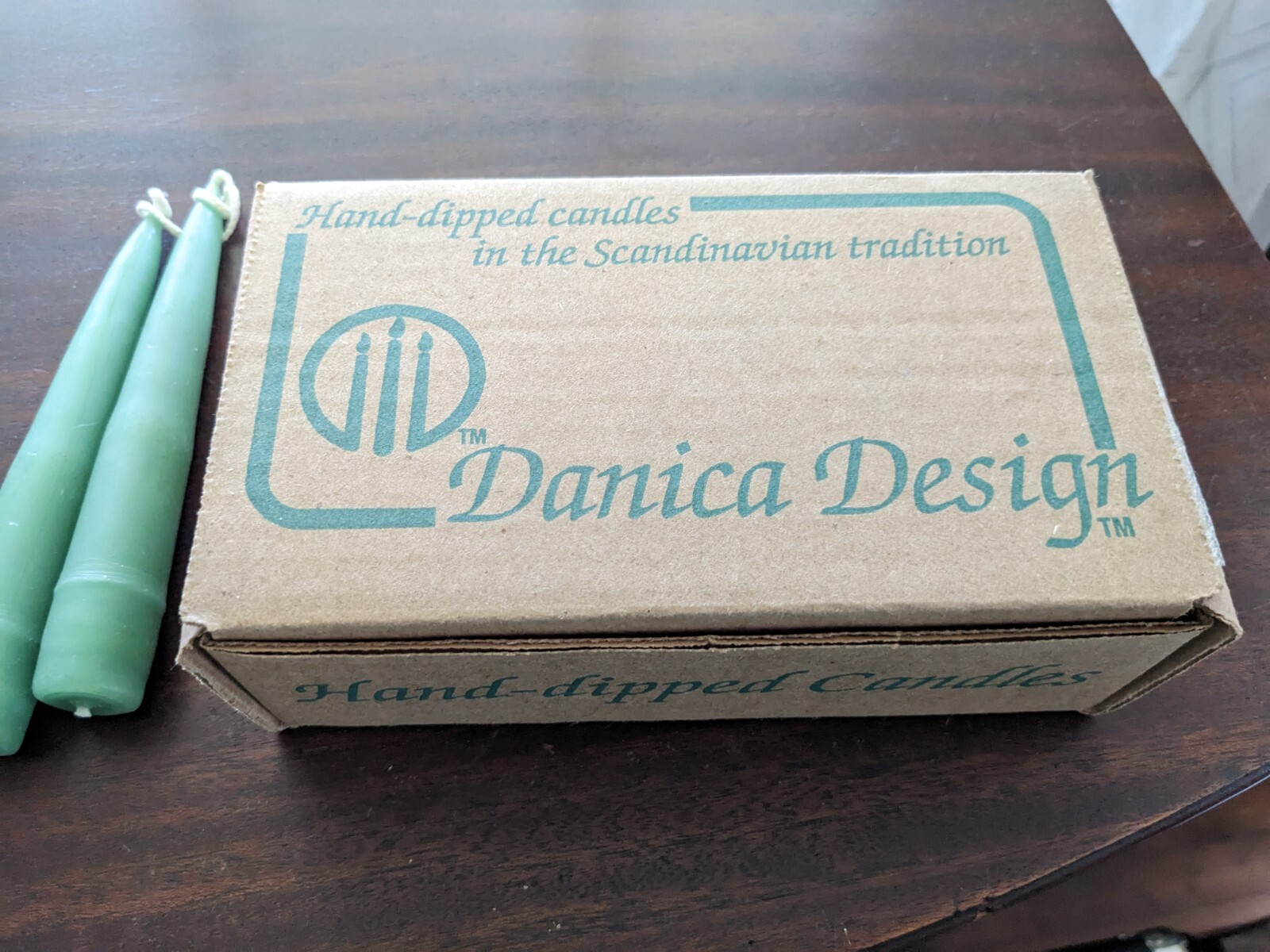 Danica 6" Green Hand Dipped Beeswax Blend Tapers - 5 Pairs/Box I Have 30 Boxes