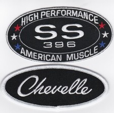 CHEVY SS 396 CHEVELLE SEW/IRON ON PATCH BADGE EMBROIDERED CHEVROLET