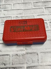 Spacemaker Pencil Box Red and Blue Primary Colors Made in USA Vintage Vtg 90s
