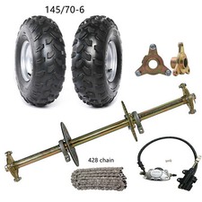 32" Go Kart Rear Axle Kit  6" Wheels 428 Sprocket For ATV Quad Golf Cart Buggy