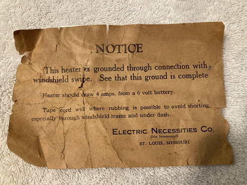 Vintage Automobile "Leo" Electric Windshield Heater & Box Car Accessory - Picture 12 of 16