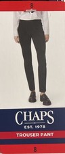 Chaps EST 1978 Dress Pants Trousers Stretch Black Women's 8 NWT 30 Inseam