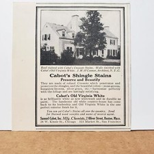 1917 Cabot Shingles Stain J. W. O'Connor Architect New York City PHOTO PRINT AD