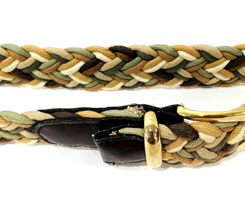 Womens Cotton Braided Belt Size Small Spring Summer Fall 34" - Photo 3/5