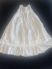 ANTIQUE CHRISTENING GOWN DRESS BABY Victorian EMBROIDERY VINTAGE Hand Sewn