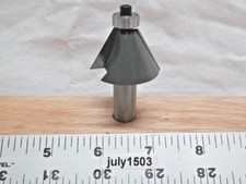 (1) NEW  MLCS 30° Chamfer Carbide Tip Router Bit 1/2" Shank Bearing n4