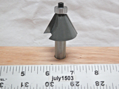(1) NEW  MLCS 30° Chamfer Carbide Tip Router Bit 1/2'' Shank Bearing n4