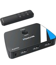 HDMI Switch 3 in 1 Out, 4K60Hz HDMI Splitter with Remote, HDMI Switcher