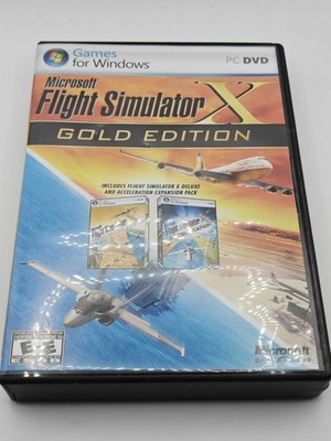Microsoft Flight Simulator X Gold Edition Acceleration Expansion w Key Manual PC