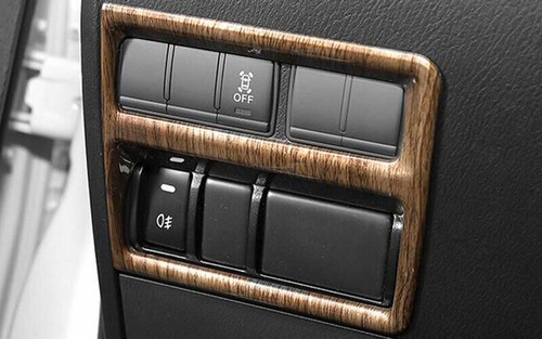 For Nissan Armada 2017-2024 Wood Grain Dash Headlight Switch Button Frame Trim - Picture 6 of 7