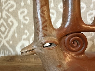 Signed Heron Martinez Mendoza Duck Candelabra Folk Art Pottery HMM