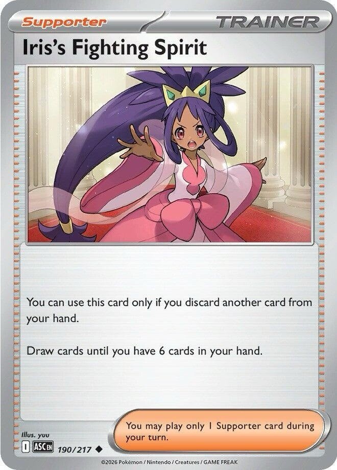 Iris’s Fighting Spirit 190/217 - ASC Trainer - Ascended Heroes - Pokémon TCG NM