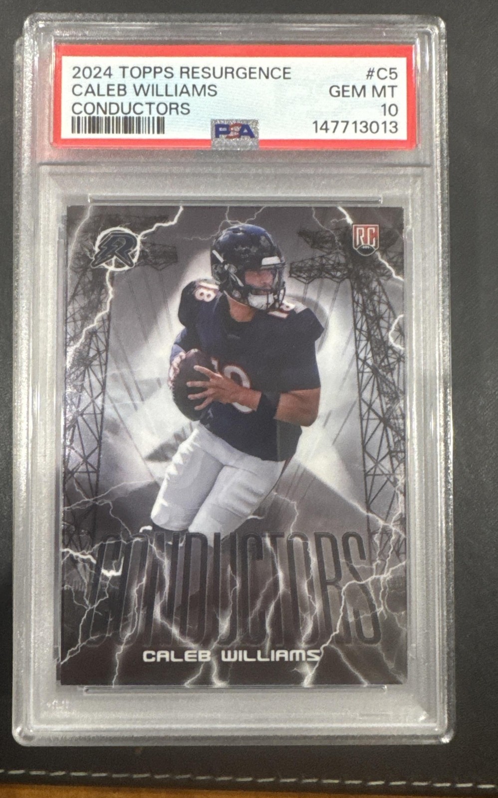 2024 Topps Resurgence Caleb Williams #C-5 Conductors RC Bears PSA 10