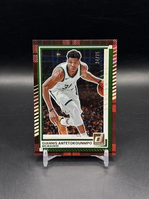 JERSEY NUMBER MATCH #34/75 Giannis Antetokounmpo 2025-26 Panini Donruss Red