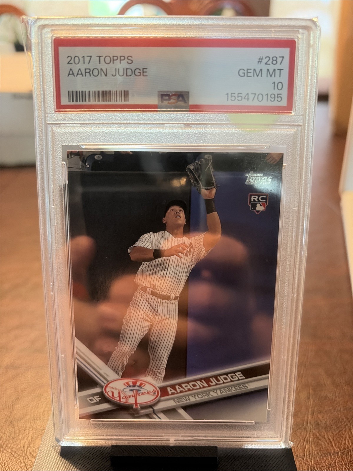 2017 Topps Aaron Judge Rookie RC #287 PSA Gem Mint 10 💎 New York Yankees MVP view 2