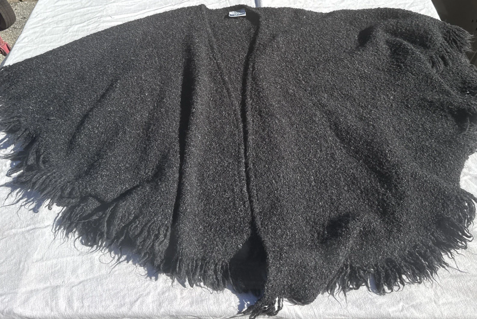 Weave O The Irish Wool Fringed Poncho Wool Shawl Womens Cape Sweater Ireland