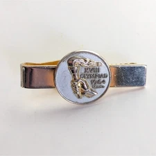 Vintage Hook Fast RI Gold Tone Original XVIII Olympiad 1964 Tokyo Tie Bar Clasp