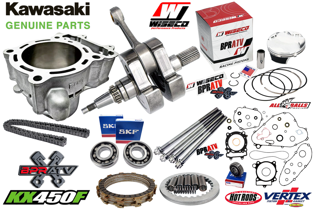 16-18 KX450F KX 450F OEM Cylinder & Crankshaft Complete Motor