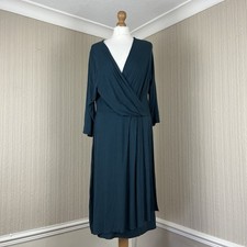 East Forest grünes Wickel-Midikleid – Größe 18 – brandneu mit Etikett UVP 75 £