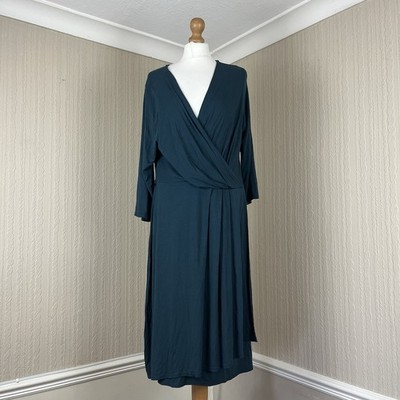 East Forest grünes Wickel-Midikleid   Größe 18   brandneu mit Etikett UVP 75 £