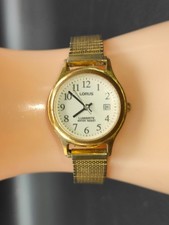 Vintage Lorus Lumibrite Ladies Gold Tone Expanding Bracelet Watch Japan