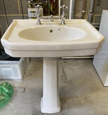 Vitra 1930s Style Sink with Beaumont Brassware Mixer Taps