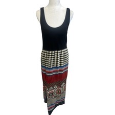 Vince Camuto Maxi Dress Sleeveless Polka Dot Sz M Boho Retro Maximalist Eclectic