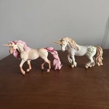 Schleich Bayala Unicorn Figures - Flower Mare & Pink Blossom Horse Bundle Set