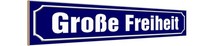 Holzschild 10X46 Cm GroßE Freiheit Hamburg StraßE Stadt Deko Geschenk Holz Schil