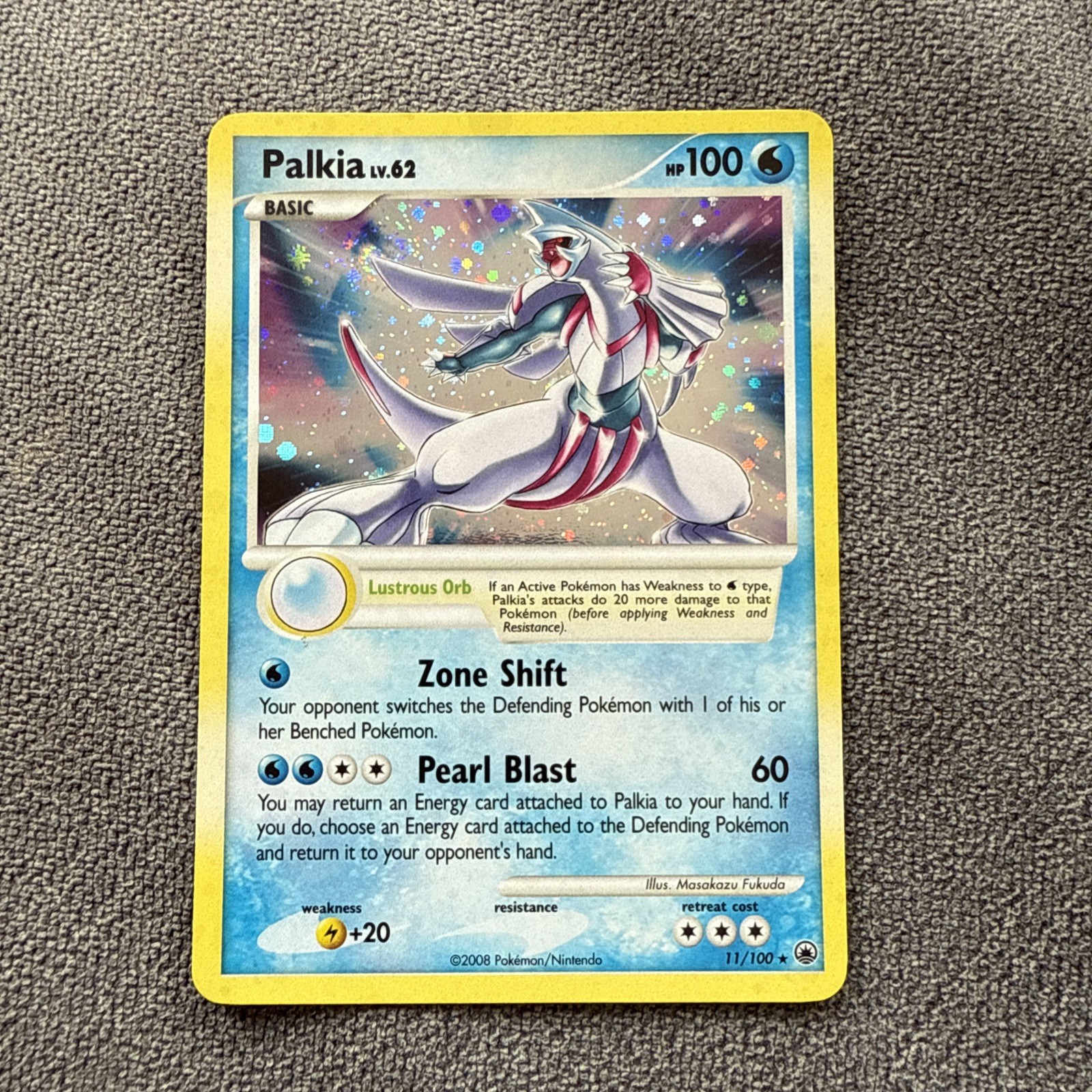 Palkia 11/100 D&P Majestic Dawn Holo Rare Pokemon Card - NM