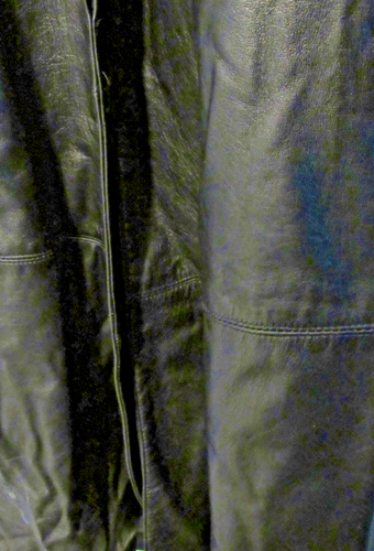Abrigo de cuero de colección para mujer largo completo mediano negro Talk Of The Walk Atlantic City - Imagen 5 de 14