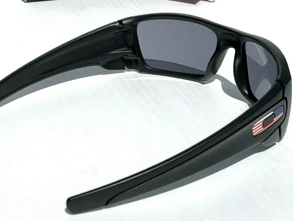 NEW* Oakley SI FUEL CELL Matte BLACK USA FLAG Grey Tactical Sunglass 9096-38 - Image 2 of 4