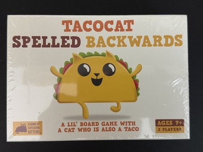 New Tacocat Spelled Backwards - A Lil  Board Game with a Cat Who is Also a Taco