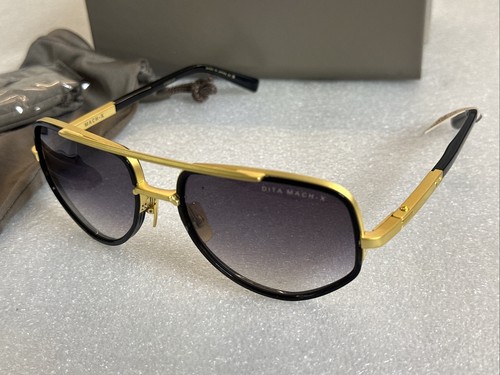 DEMO DITA DTS463-A-01 Mach-X Sunglasses Black/Gold Frame 55-20-127 Gray Lens - 第 2/7 張圖片