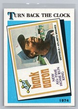 2017 Topps #663 Hank Aaron Rediscover Topps 1989 Topps Stamped Buybacks Gold