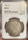 1896 NGC MS63 Morgan Dollar. Stunning 90% Silver Coin! Unique Patina! 🪙🔥