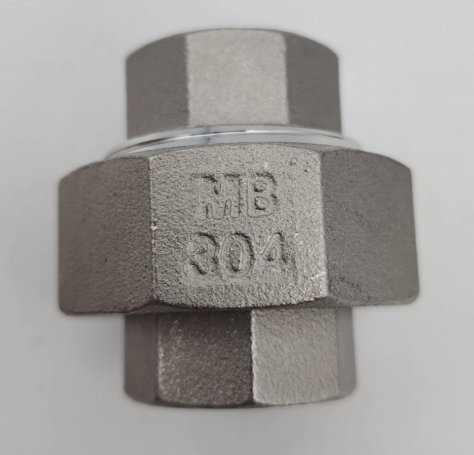 MERIT BRASS K487-08 Pipe Union: 1/2", 304 SS FNPT, Threaded, 150PSI (LOT OF 4) - Image 2 of 4